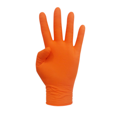 Luva Nitrilo EXTREME GRIP Laranja