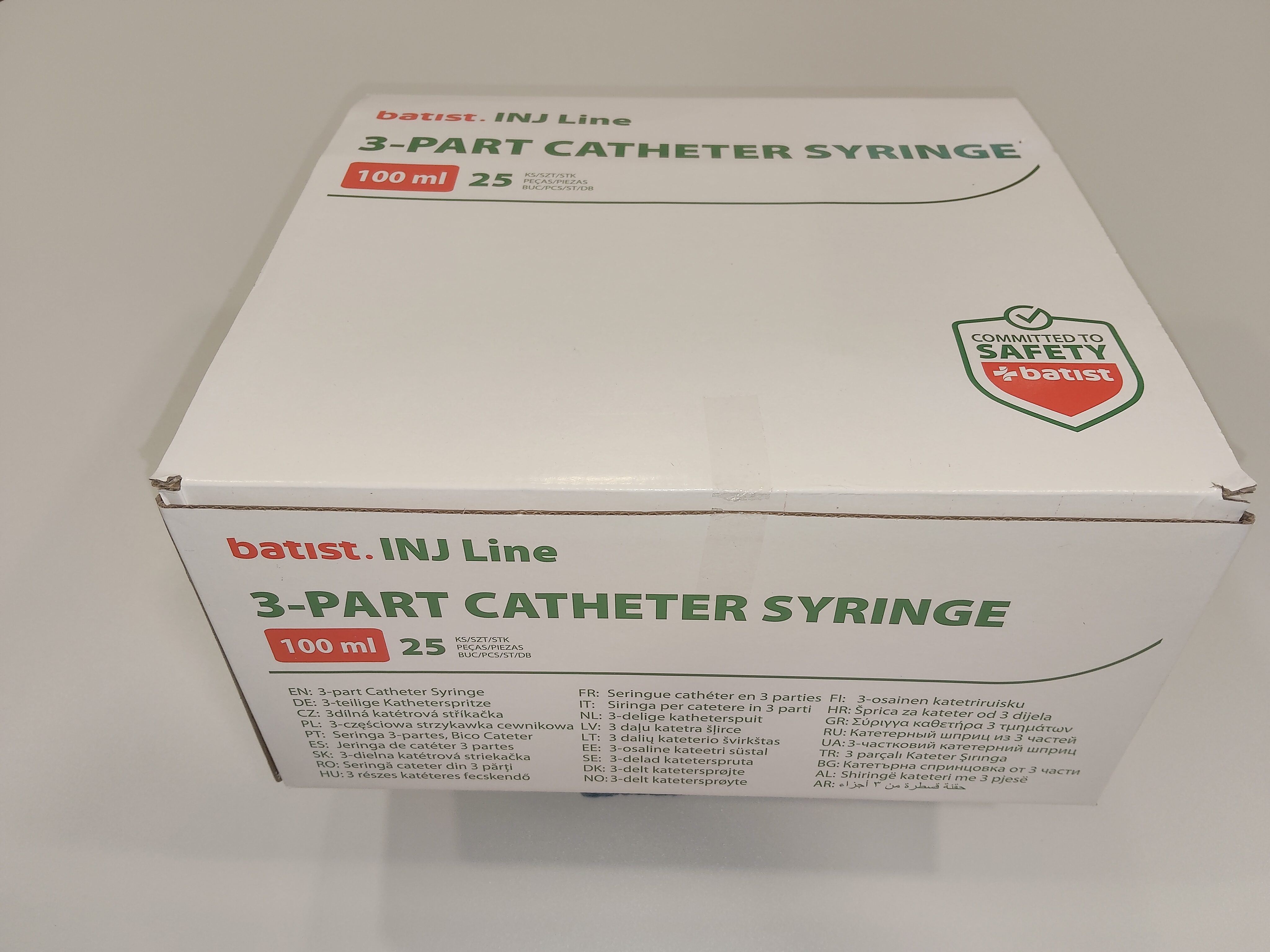 Seringa 3 corpos100ml Bico de Catéter INJ Line