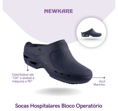 Soca Hospitalar Bloco Operatório - Cor Azul Marinho - BLOC OPEN 01