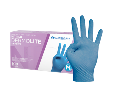 Luva Nitrilo DERMOLITE AZUL Cx. 100 unidades