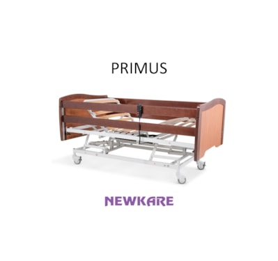 Cama Elétrica com Elevação PRIMUS, cabeceiros modelo ondulado e Grades em MDF