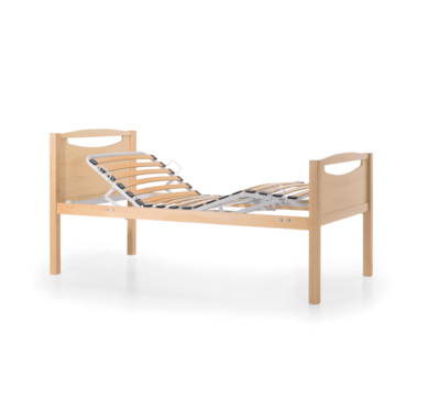 Cama Manual tripartida, estrutura em madeira, sem Grades, c/ 1900x900mm